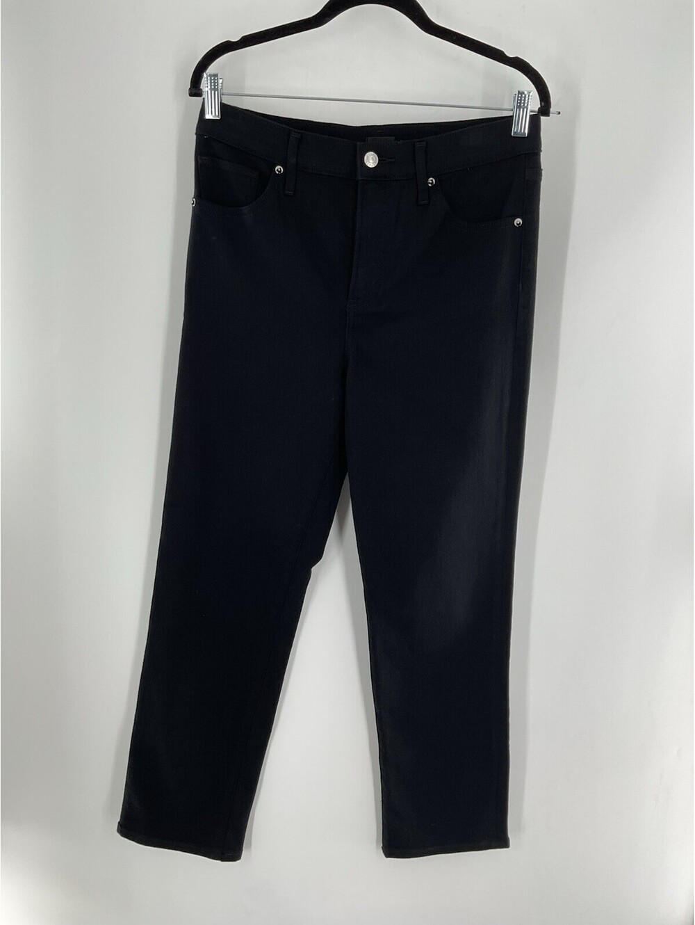 Express Conscious Edit Women’s 6 Reg Straight Ankle High-Rise Black Jeans 136